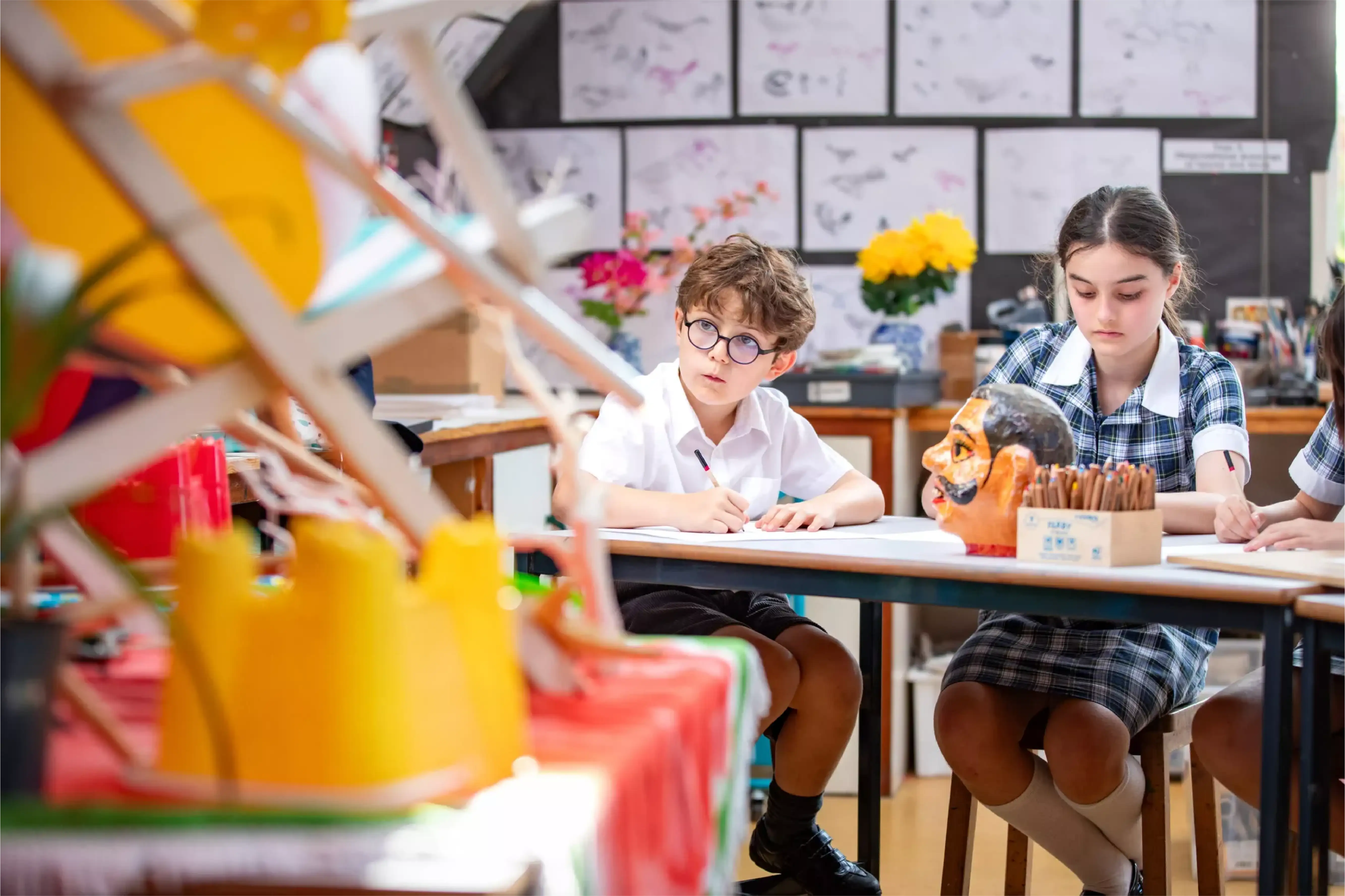 Junior King's School students learning